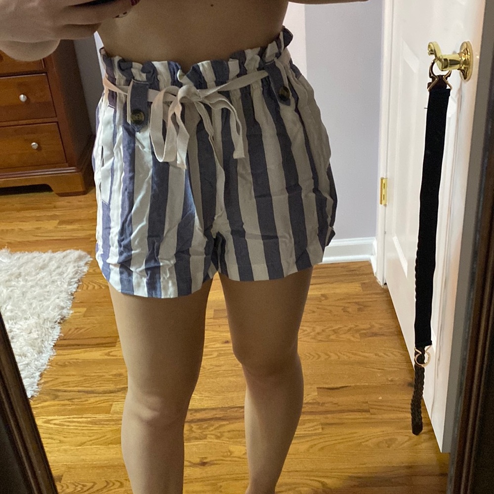 striped shorts